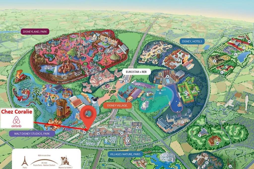 Disneyland Paris, Appartement 70M², Parking Prive Serris Exteriér fotografie